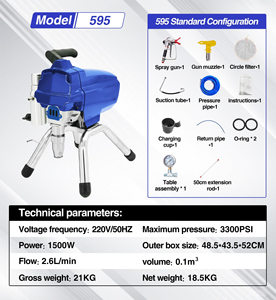 Pulvérisateur de <span class=keywords><strong>peinture</strong></span> électrique sans air pour <span class=keywords><strong>toiture</strong></span> 220v 395/495/595/795, vente chaude - Product Image 3