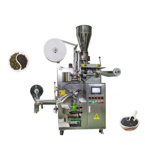 Automatic small paper sachet filter paper tea powder tea grain packing machine with thread tag supplier price