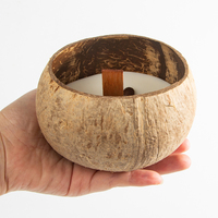 Cadeau d'aromathérapie, bougie parfumée en coquille de noix de coco avec mèche en bois de café, cire de soja 100% naturelle, avec boîte cadeau personnalisée