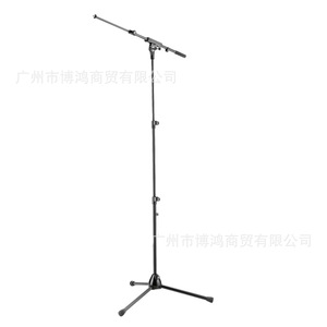Soporte de micrófono K&M 25200-300-55, soporte de suelo negro para transmisión en vivo y captación de sonido - Product Image 1