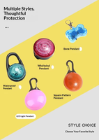 Pendentif lumineux LED pour animaux de compagnie, collier pour chien, étiquette lumineuse d'avertissement, résine plastique, sécurité pour les promenades nocturnes