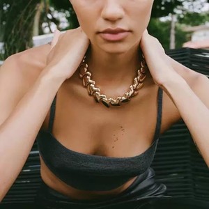 <span class=keywords><strong>Collar</strong></span> de Corazón de <span class=keywords><strong>Metal</strong></span> Chapado en Oro de 18K de Kaimei 2025, Gargantilla de Moda para Mujer, Collares de Oro con Forma de Corazón para Mujer - Product Image 6