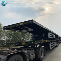 Semi-Remorque Plateau Porte-Conteneurs Neuve Personnalisée en Usine, 2, 3 ou 4 Essieux, 12m, 13m, 14m, Charge Utile 40t-100t, à Vendre