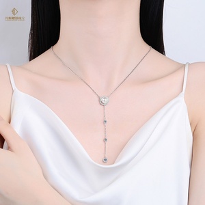 Collar con Colgante de Moissanita en Forma de Corazón de 0.67ct, Chapado en Platino sobre Plata S925, Diseño de Lujo Moderno para Fiestas, Marca KAHOOT - Product Image 5