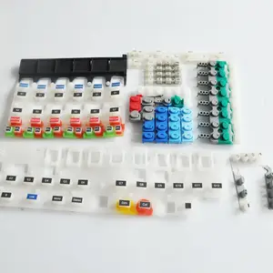 Teclados de silicona personalizados de fábrica, botones, botón pulsador, interruptor de membrana, teclado de goma de silicona para control remoto