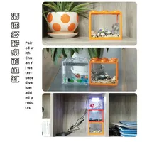 Aquarium universel domestique en ABS épaissi, résistant aux chutes et empilable, pour méduses, poissons Betta, tortues et crevettes