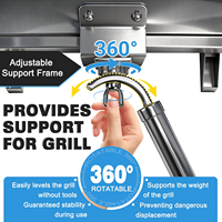 Barbecue de bateau, 360 °   Support réglable, grande surface de cuisson, allumage à un bouton, contrôle précis de la température