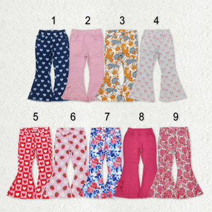 Pantalones Casuales de Campana para Niña, Estilo Ecológico, Primavera-Otoño, con Estampado Lindo, Venta al Por Mayor Longlv - Product Image 1