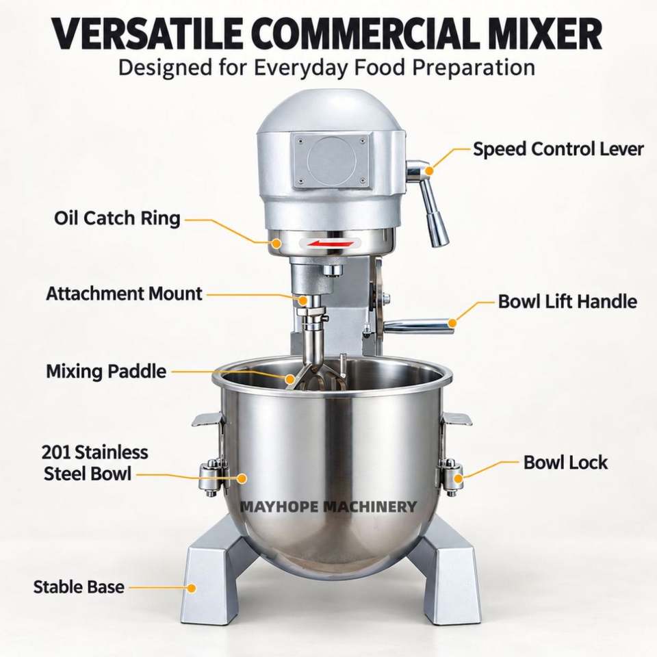 Electric Baking Machine Planetary Dough Mixer 50 Liter Cake Mixer ...