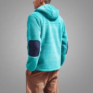 OEM Custom <strong>Teddy</strong> Pullover <strong>Hoodie</strong> Men Fleece Cotton Sweatshirt Mens Fashion Mint Green Half Zip <strong>Hoodie</strong> - Product Image 4
