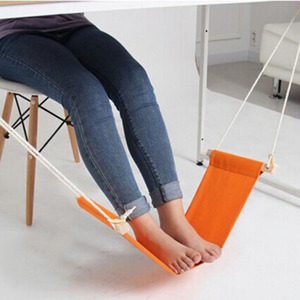 Hamaca de escritorio para oficina, soporte para pies debajo de la pierna, color naranja, peso de 358 g, para relajación y alivio de la fatiga - Product Image 1