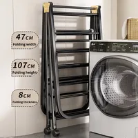 Séchoir à vêtements sur pied pliable renforcé épaissi Aucune installation requise pour l'intérieur et l'extérieur pour la cage de stockage