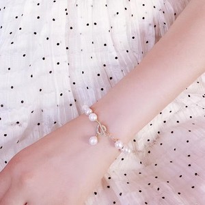 Ensemble de bracelets en perles d'eau douce baroques de 7-8 mm avec boucle en zircon, bijoux jeunes et élégants - Product Image 5