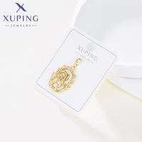 12565 Bijoux XUPING en gros, pendentif serpent torsadé creux plaqué or 18K 14K