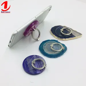 Gemstone Quartzo Diamante Anel de Dedo Anel de Metal Móvel Suporte Do Telefone Inteligente Apoio Anel de Aperto Da Tampa Traseira Do Caso Stand Titular