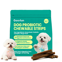Suppléments pour animaux de compagnie en gros OEM avec gingembre pour nettoyer les dents, rafraîchir l'haleine et favoriser la digestion – Bandes à mâcher probiotiques pour chiens