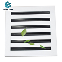 Couvercle d'évent moderne 12x12 décoratif en aluminium blanc élément chauffant d'évent d'aération Standard fente linéaire diffuseur registres grilles