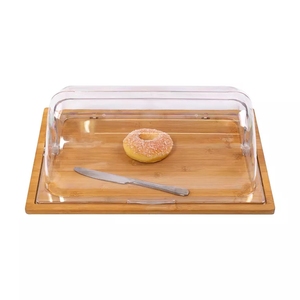 Cake buffet display tray stand cutting board with cover bakery food dustproof fresh-keeping box cake tray with cover lid