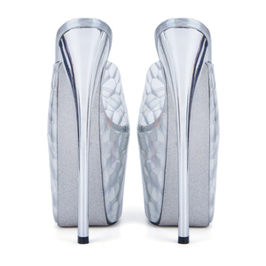 Mùa Hè Siêu Cao Gót Dép Đi Trong Suốt Cho Phụ Nữ Hận Hận Thù Bầu Trời Cao 19Cm Lớn Mô Hình Báo Sexy Thời Trang Vui Vẻ Của Phụ Nữ Giày - Product Image 6