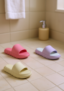 Ciabatte da donna WHD in EVA beige, taglia 28, stile nuvola, a punta aperta, tinta unita, estive, da bagno - Product Image 2