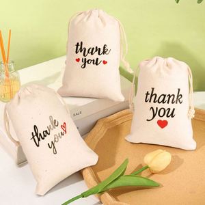 Bolsas de Regalo Personalizadas de Lona de Algodón Natural de 10 oz, Reciclables y Ecológicas para Manualidades, Velas, con Impresión de Agradecimiento - Product Image 4