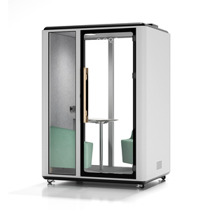 Cabine <span class=keywords><strong>téléphonique</strong></span> silencieuse mobile de conception moderne en aluminium Cabine de conférence modulaire Cabine insonorisée pour immeuble de bureaux Hôtel - Product Image 5