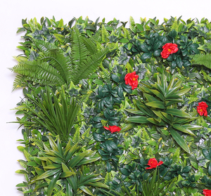 Mur de gazon artificiel extérieur décoratif de style <span class=keywords><strong>3D</strong></span> avec fleurs en plastique mur vert mousse de verre pour mariages espaces intérieurs - Product Image 2