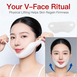 Y157 China Parche Facial Delgado de Algodón Elástico <span class=keywords><strong>para</strong></span> Levantamiento de Doble Mentón y Efecto V-Face con Gancho <span class=keywords><strong>para</strong></span> la Oreja, Microfibra de Doble Cara + Algodón Elástico - Product Image 2