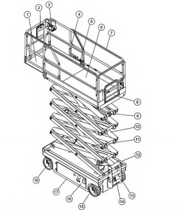 Platform Kerja Hidrolik Elektrik Bergerak dengan Tangga Gunting Otomatis 6m 8m 10m - Product Image 5
