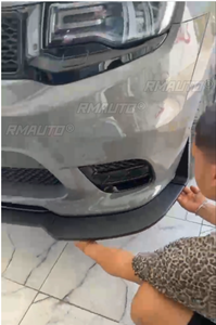 5Pcs Car Front Bumper <b>Lip</b> <b>Splitter</b> Arch Winglet for Jeep Grand Cherokee SRT 2017-2021 Carbon Fiber Style Glossy Black Matte - Product Image 3