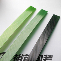 Sangle d'emballage en PET vert, gaufrée ou lisse, pour palettes, emballage manuel