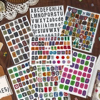 Autocollants décoratifs vintage imperméables en gros : lettres, chiffres et symboles pour carnets, journalisation, loisirs créatifs et fournitures DIY