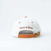 100% katoenen corduroy 6-delige ongestructureerde golf baseballcap van hoge kwaliteit, op maat gemaakte kleuren en stof, oranje 'dad hat'