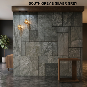 Paneles de Pared 3D de Mármol Gris Sur y Gris Plateado, Revestimiento de Piedra Decorativo Interior Moderno y Contemporáneo - Product Image 5