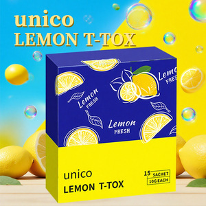 ผง<span class=keywords><strong>น้ำ</strong></span>ผลไม้เลมอนฮันนี่ UNICO LEMON T-TOX ขนาด 10 กรัม 15 ซอง ไม่เติมน้ำตาลทรายขาว บรรจุภัณฑ์ปิดผนึก ขายส่ง สำหรับตลาดฟิลิปปินส์ - Product Image 2