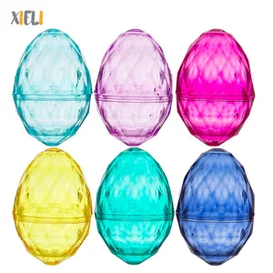 Xieli Party Supplies Diamond Plastic Easter Eggs For Party Decoration