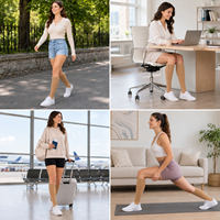 Chaussettes de Compression sans orteils avec fermeture éclair pratique bout ouvert 20-30mmHg genou haute Compression bas manches