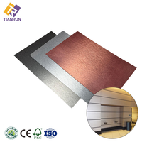 Panneau décoratif en métal stratifié, surface HPL durable avec texture brossée pour comptoir, porte d'armoire et revêtement mural