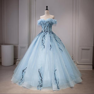 <span class=keywords><strong>Le</strong></span> Yi Kao Performance Robe bouffante élégante à épaules dénudées grande taille Source transfrontalière pour adulte Commerce extérieur Soirée européenne - Product Image 6