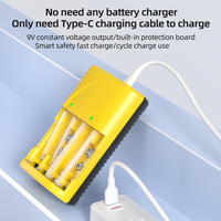 Chargeur de batterie rechargeable PUJIMAX 4 emplacements AA AAA avec indicateur de charge LED chargeur de batterie Nimh Nicd Nicd vente en gros