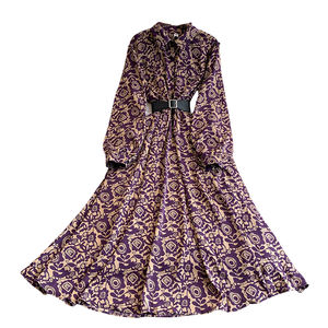 <span class=keywords><strong>Abito</strong></span> con Colletto Stampato Retrò per Donna, Vestito Monopetto alla Moda per Autunno e Inverno - Product Image 5