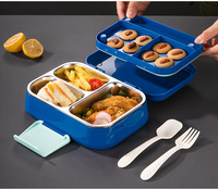ZB Edelstahl-Lunchbox Auslaufsicher Thermisch 304 Lebensmittelecht 2/3 Fächer 1000ml für Schule Büro Großhandel OEM BPA-frei