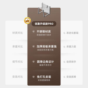 Crochets de lavabo en acier inoxydable, support de rangement rectangulaire mural pour meuble de salle de bain, durable, multifonctionnel, argenté, paquet de 2 - Product Image 3