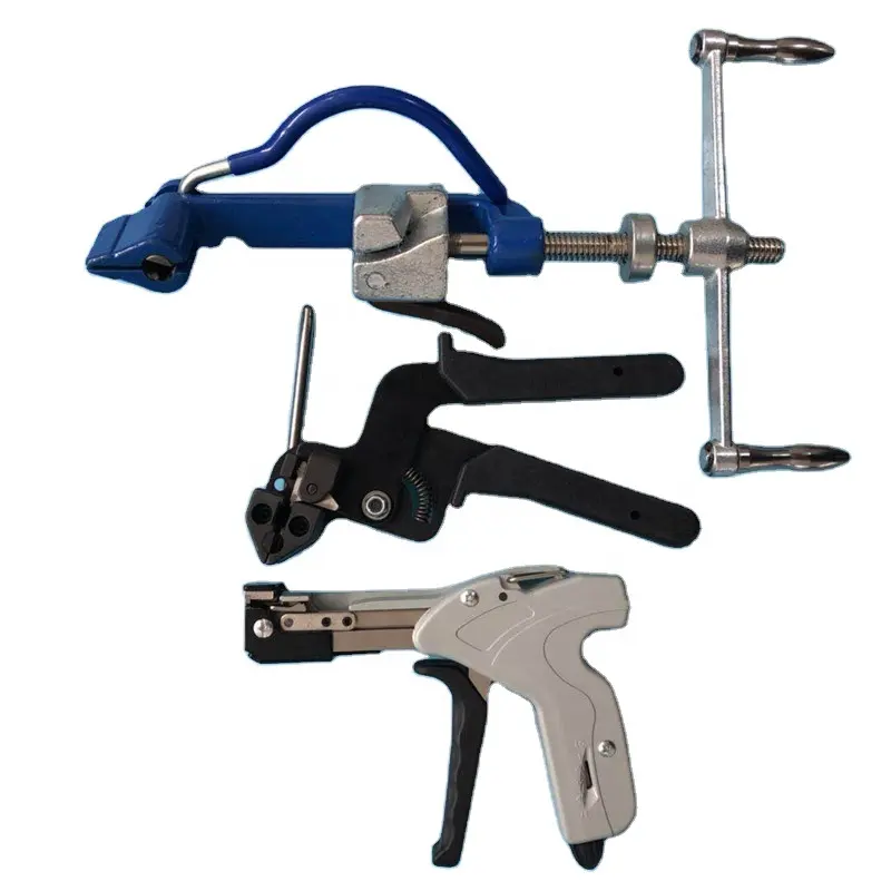 HS-600 Stainless Steel Cable Tie Gun Tool for Tensioning and Cutting