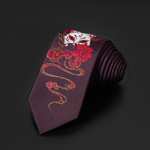 Anime Jujutsu Kaisen Nanami Kento Nana Akira Yoshikage JOJO Skull Nine-Tailed Fox Spirit Tie 100% Polyester Jacquard Printed Tie - Product Image 4