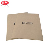 Carpeta de Presentación A4 de Papel Kraft 100% Reciclado, Carpeta de Archivos Marrón para Oficina con Diseño de Dos Bolsillos, Producto de Caja de Cartón