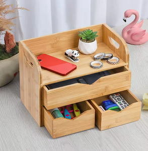 Porte-documents de bureau en bambou pour table, organiseur de bureau - Product Image 2