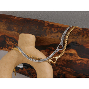JINYOU 1406 <span class=keywords><strong>Collar</strong></span> de Acero Inoxidable con Cadena Cubana Gruesa Impermeable, Diseño de Corazón, Chapado en Oro de <span class=keywords><strong>18k</strong></span>, Joyería de Declaración de Amor - Product Image 6