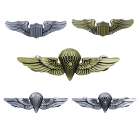 Ailes d'aigle en or brillant 3D personnalisées en fonte pour badge, logo personnalisé, émail doux, impression typographique pour compagnie aérienne