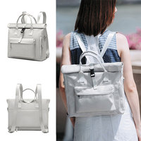 Sac à dos convertible Fuliya personnalisé pour ordinateur portable 15,6 pouces, grande capacité, avec fermeture enroulable, à porter à l'épaule ou en bandoulière